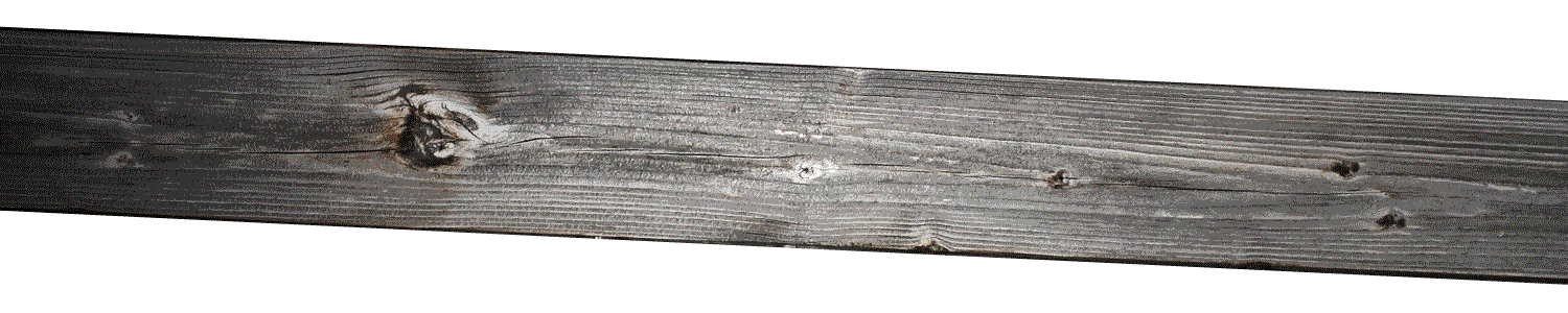 Planche en bois rustique servant de séparateur de section pour Les Sites du Caribou
